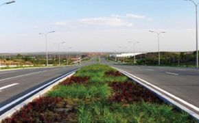 2011年承建的大陸新區(qū)市政東片區(qū)新村１、4路北段道路工程